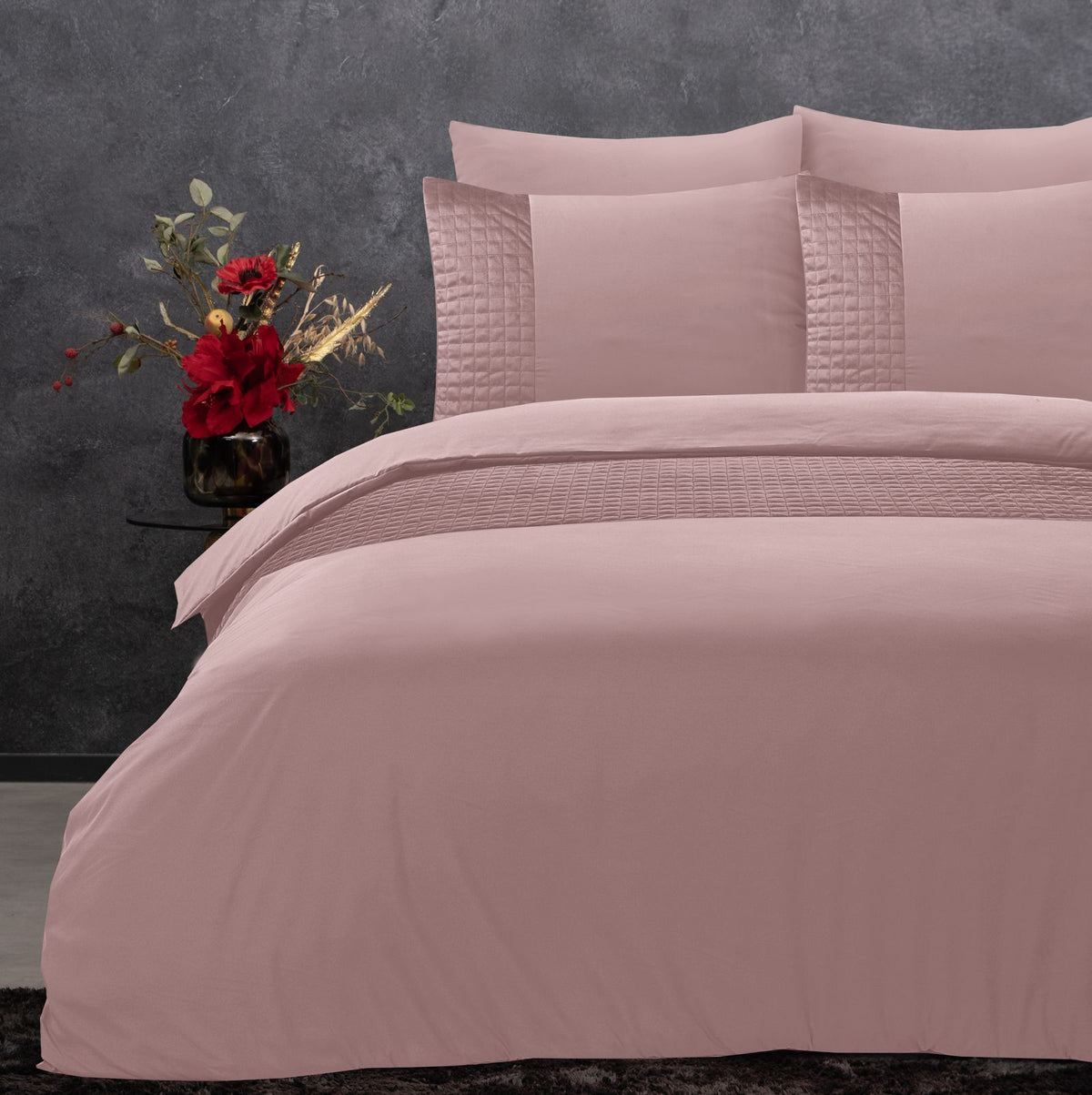 Dekbedovertrek Velvet Band Roze
