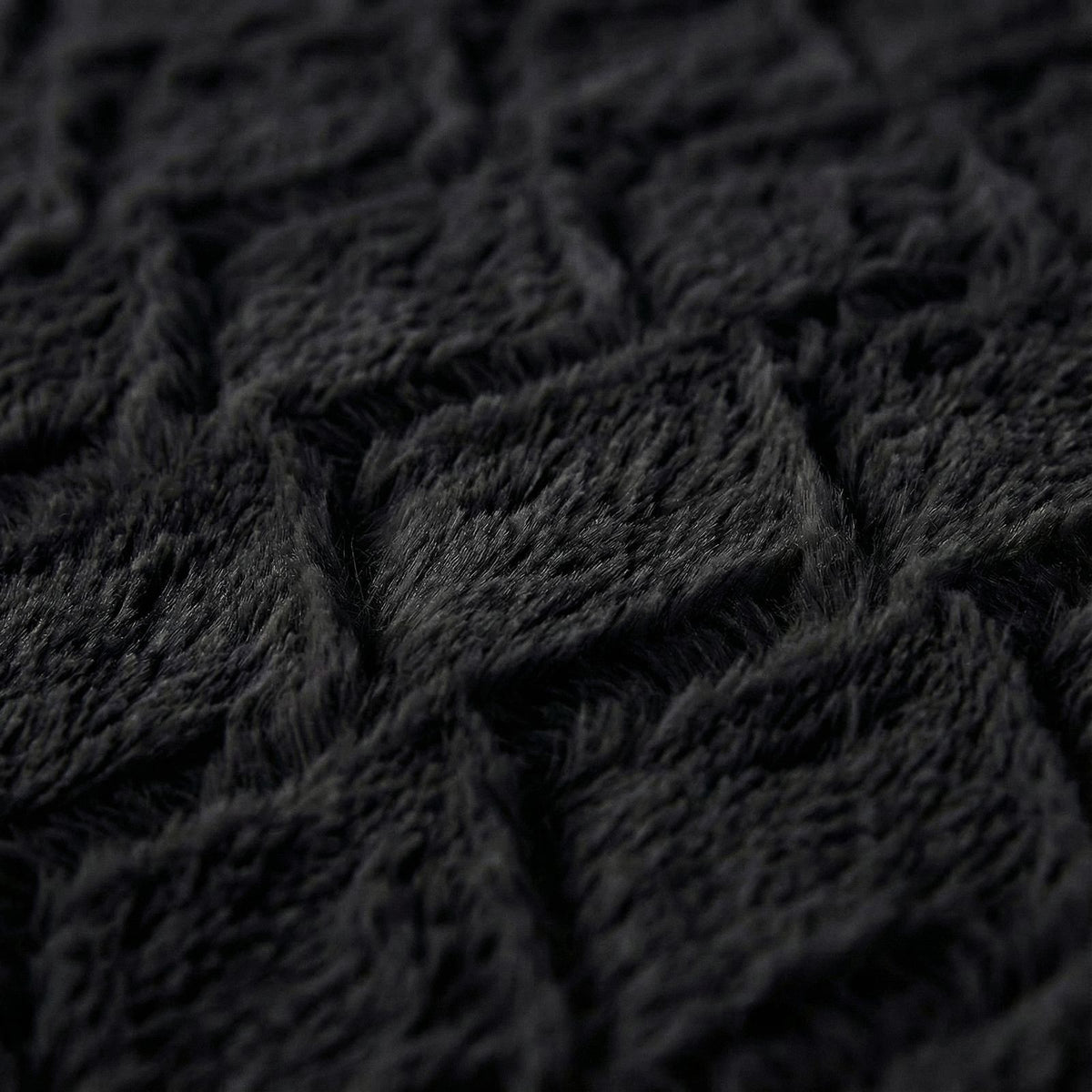 Dekbedovertrek Faux Fur Syon Zwart
