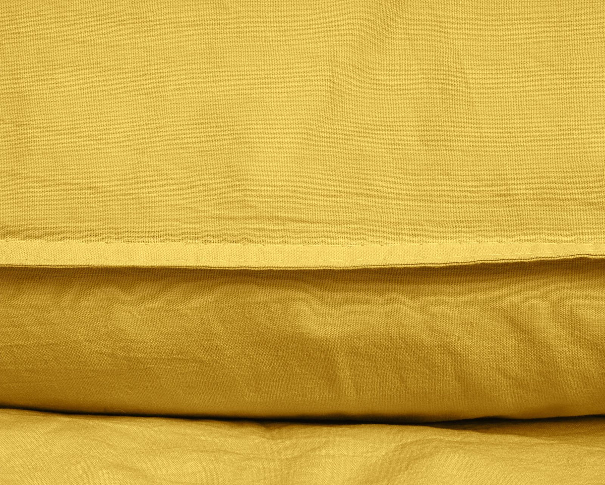 Dekbedovertrek Stone washed Mustard