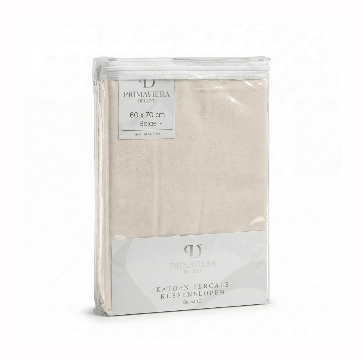 Lazy Kussensloop Percale 2Pack Beige