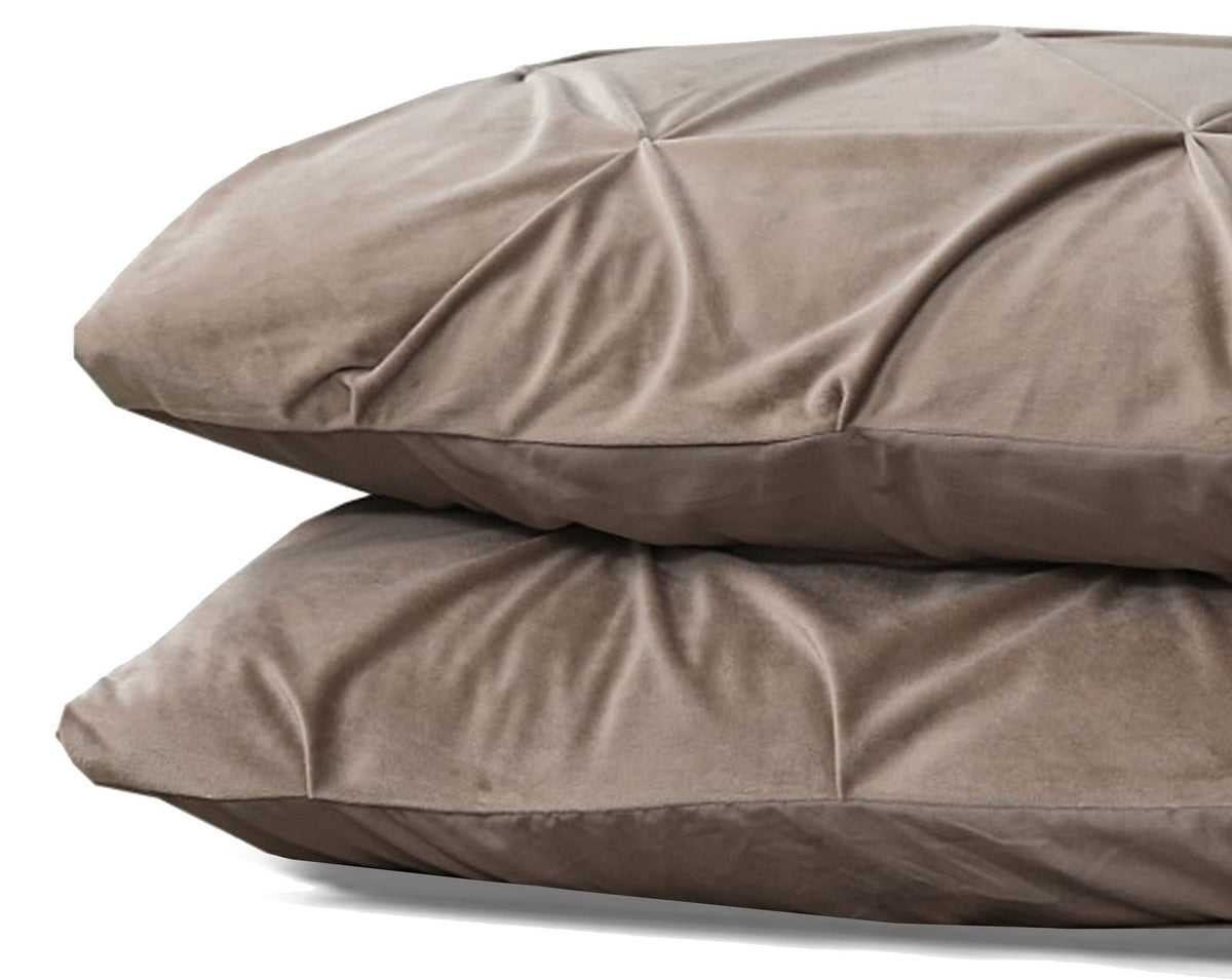 Velvet Pintuck 2pack kussenslopen Taupe