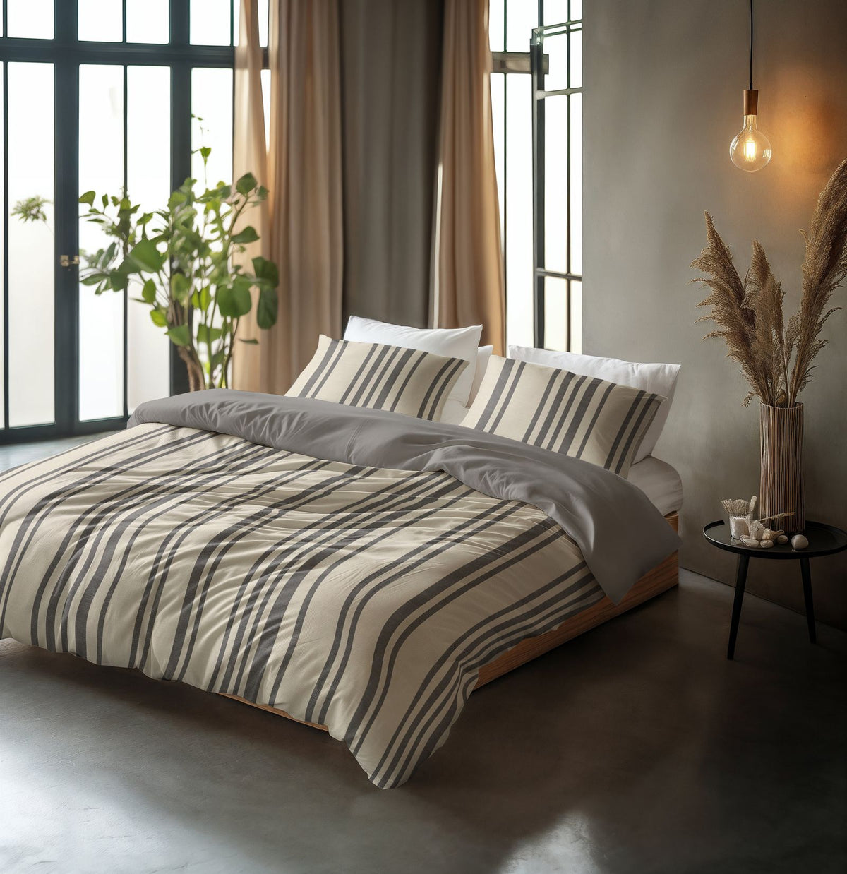 Dekbedovertrek Linear Linen Zand