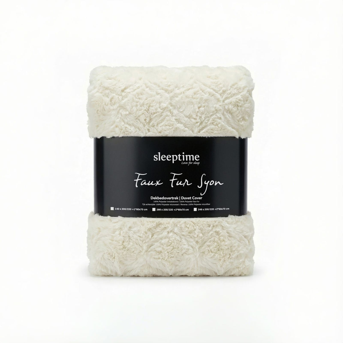 Dekbedovertrek Faux Fur Syon Crème