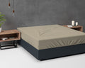 NordDream Muotoonommeltu flanellilakana Basic Taupe