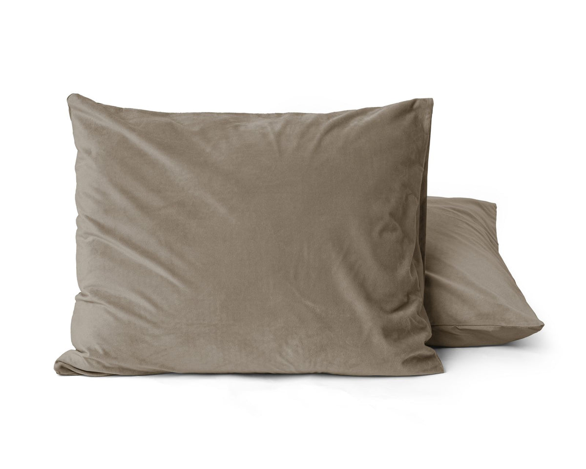 Velvet 2 in 1 kussenslopen Taupe