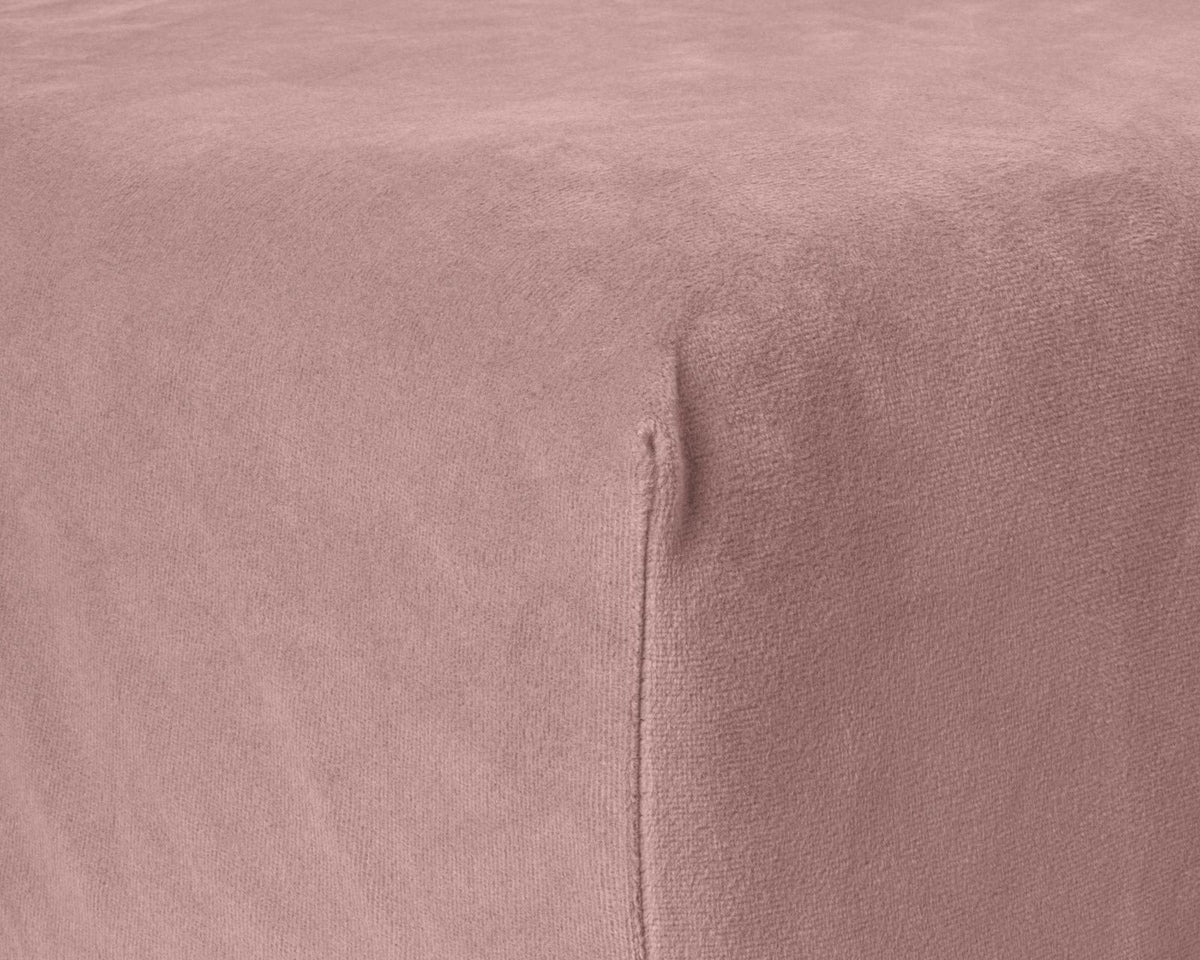 Velvet hoeslaken Oud Roze
