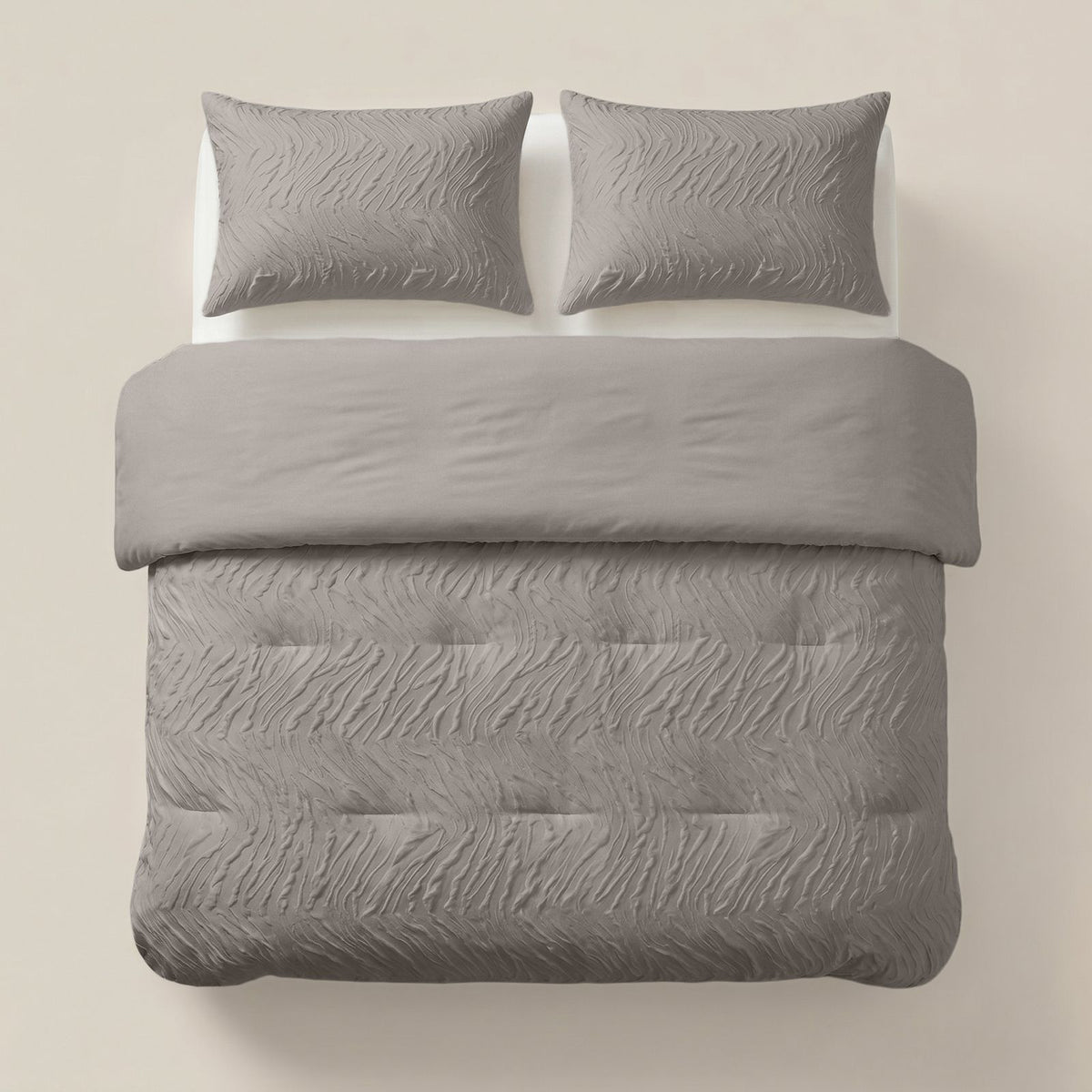 Lazy Dekbed Salva Taupe Met Kussenslopen