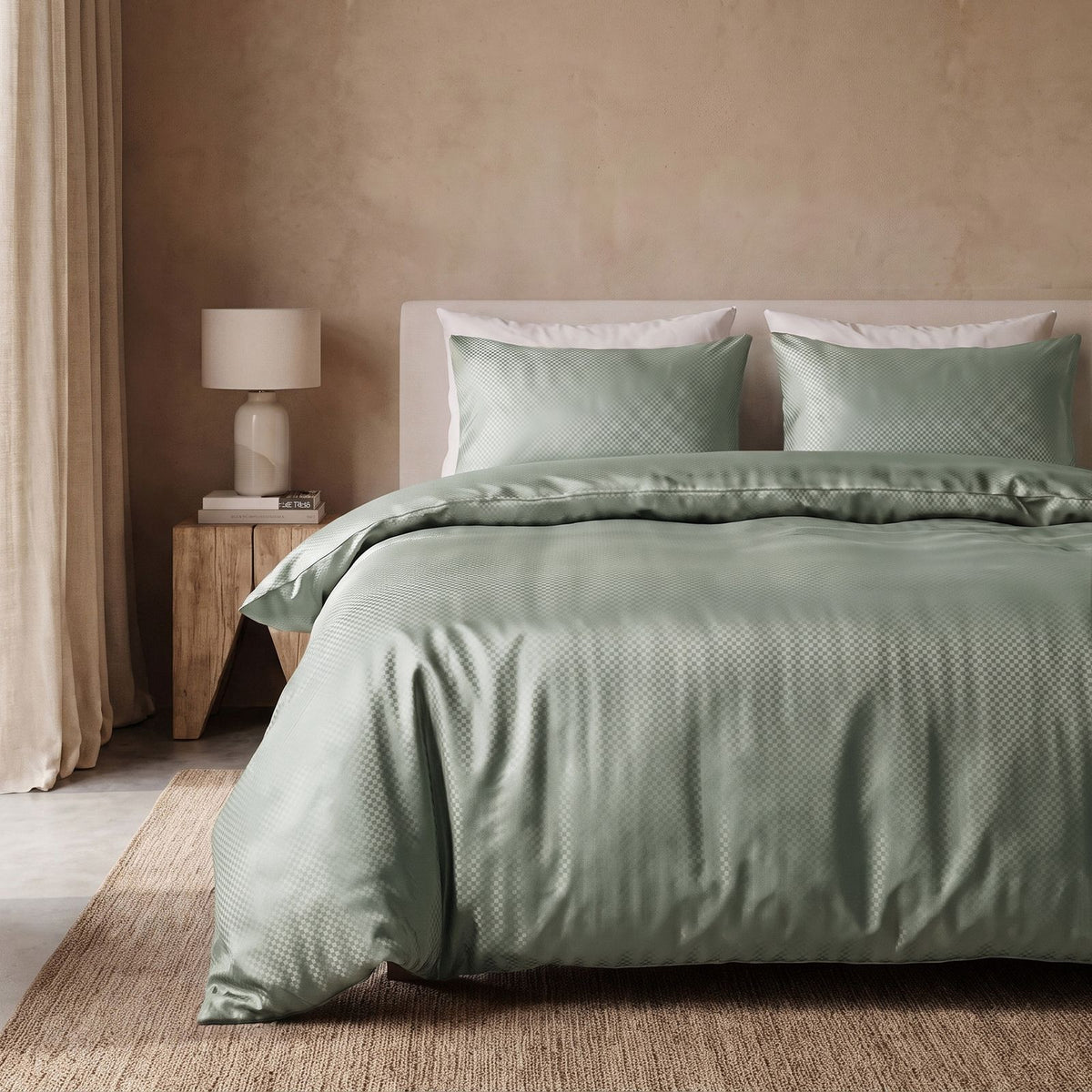 Dekbedovertrek Satin Point Groen