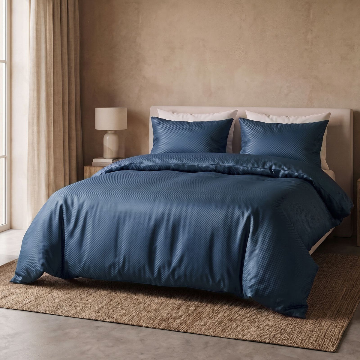 Dekbedovertrek Satin Point Navy