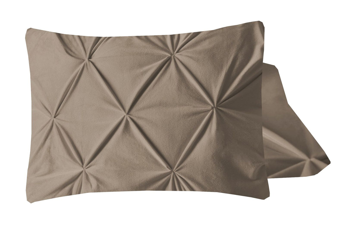 Velvet Pintuck 2pack kussenslopen Taupe