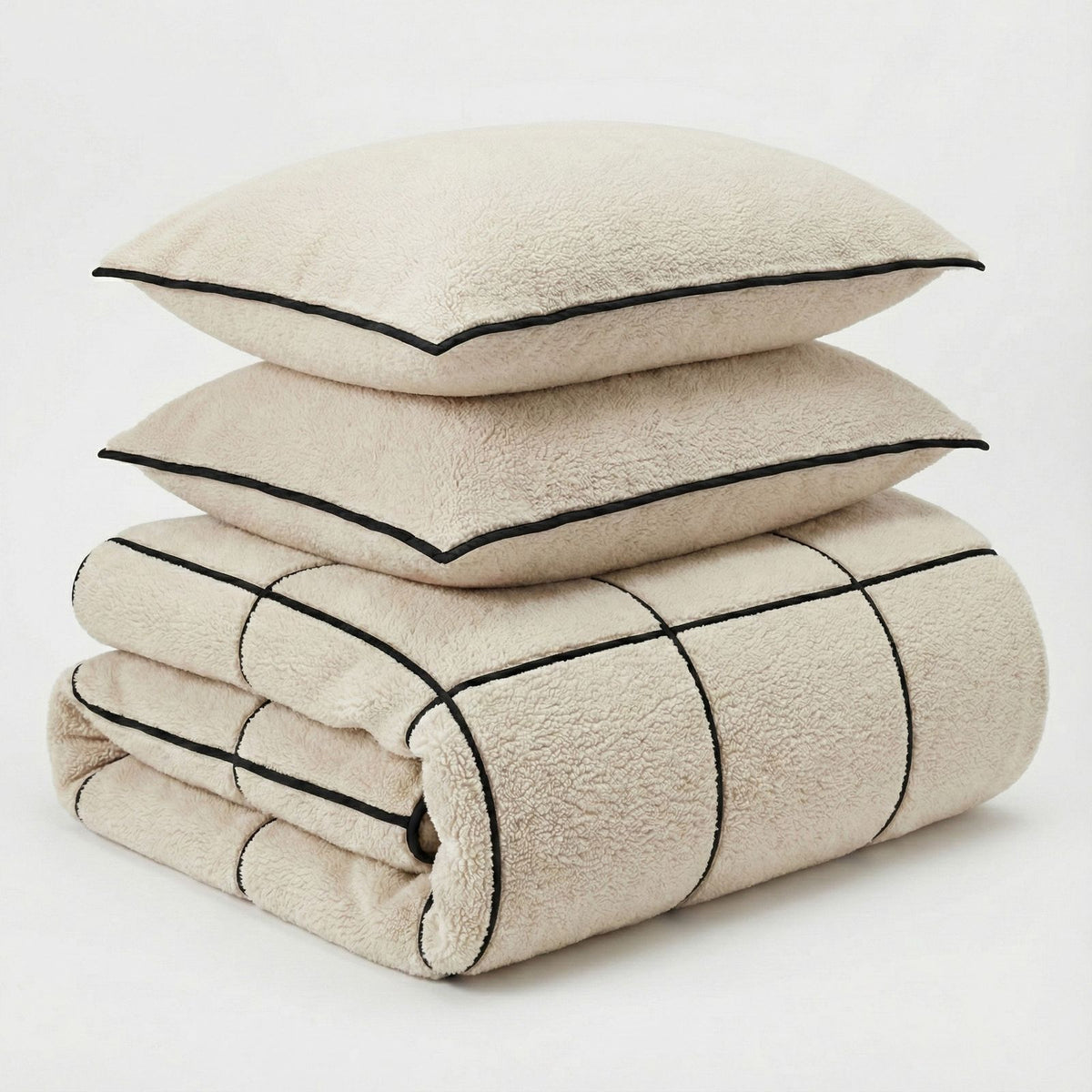 Dekbedovertrek Teddy Trim Beige