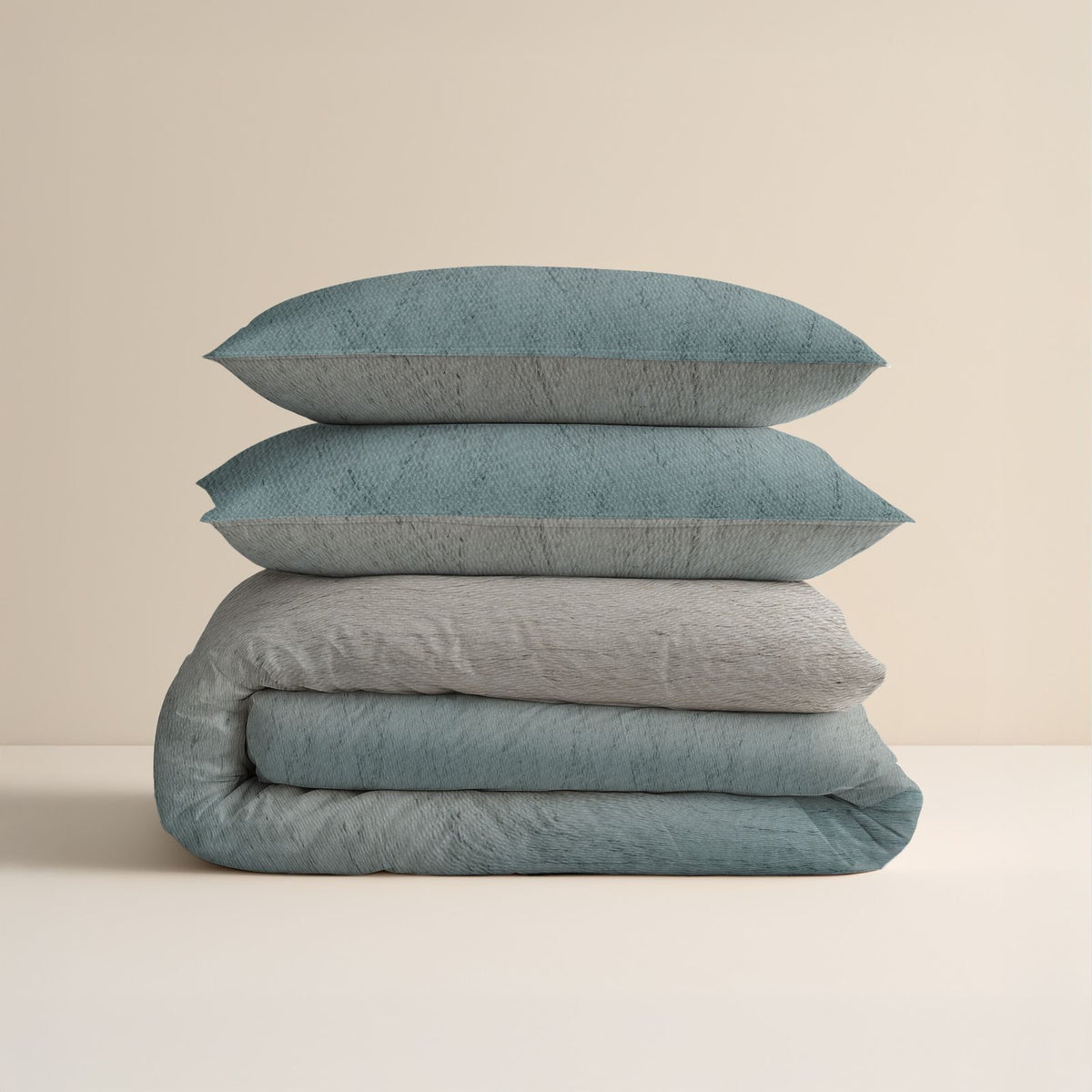 Dekbedovertrek Gradia Beige/Blauw