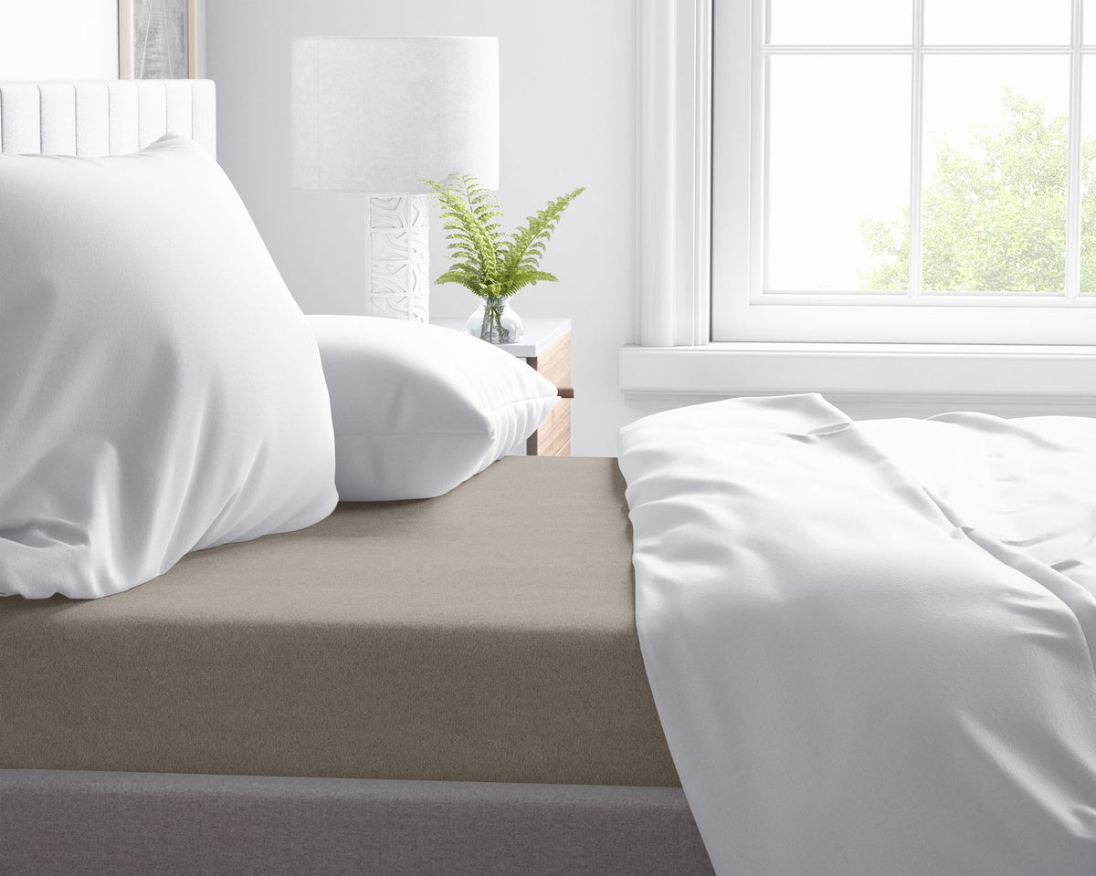Flanel Premium Laken Taupe