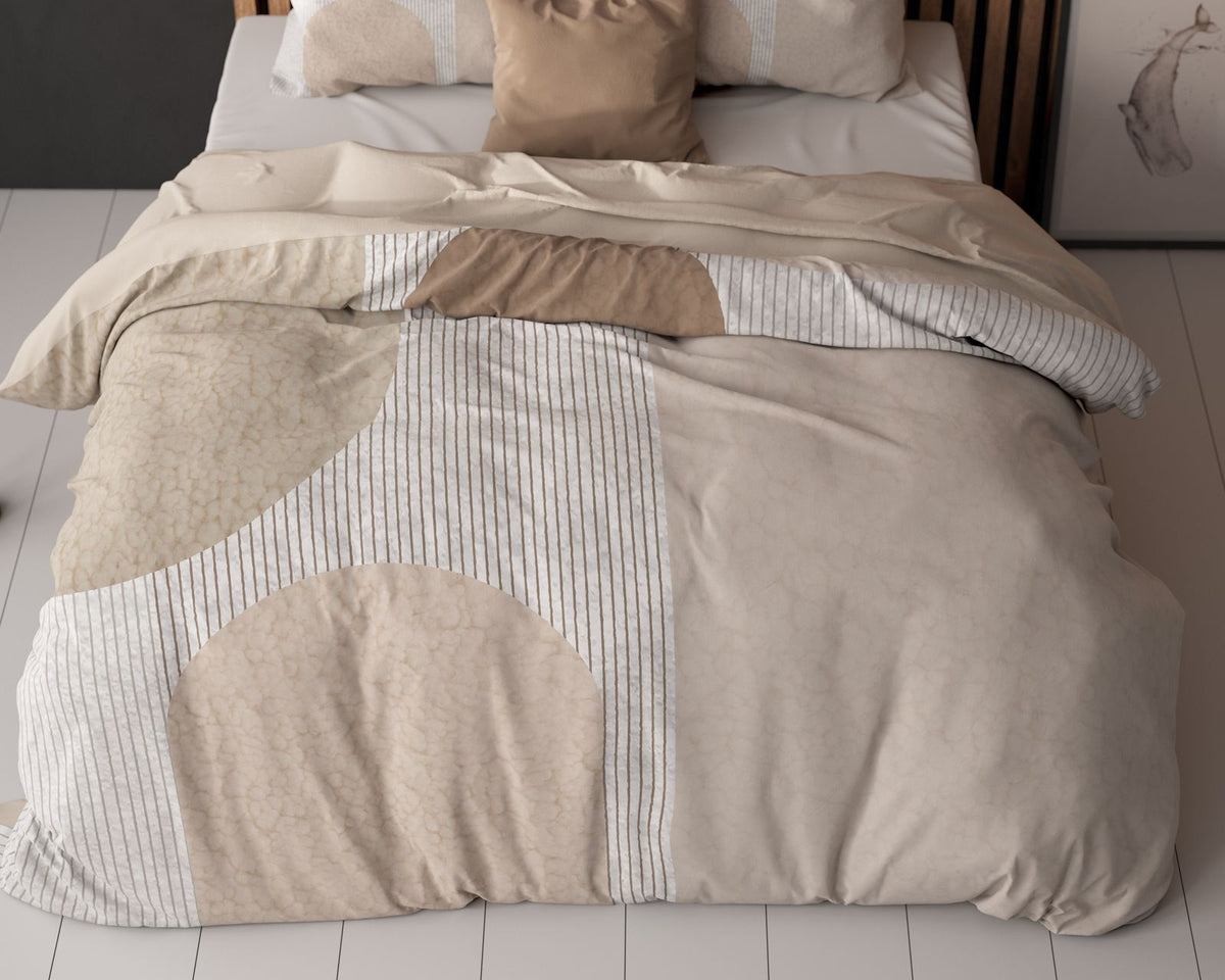 Dekbedovertrek Teddy Print Crème