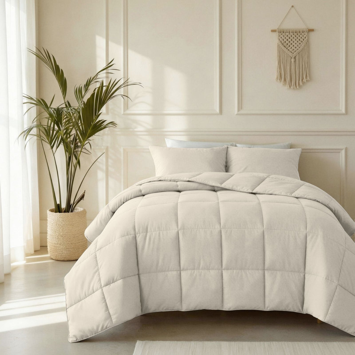 Lazy Dekbed Percale Beige