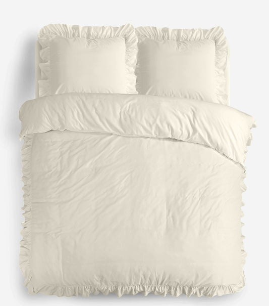Dekbedovertrek Ruffles Creme