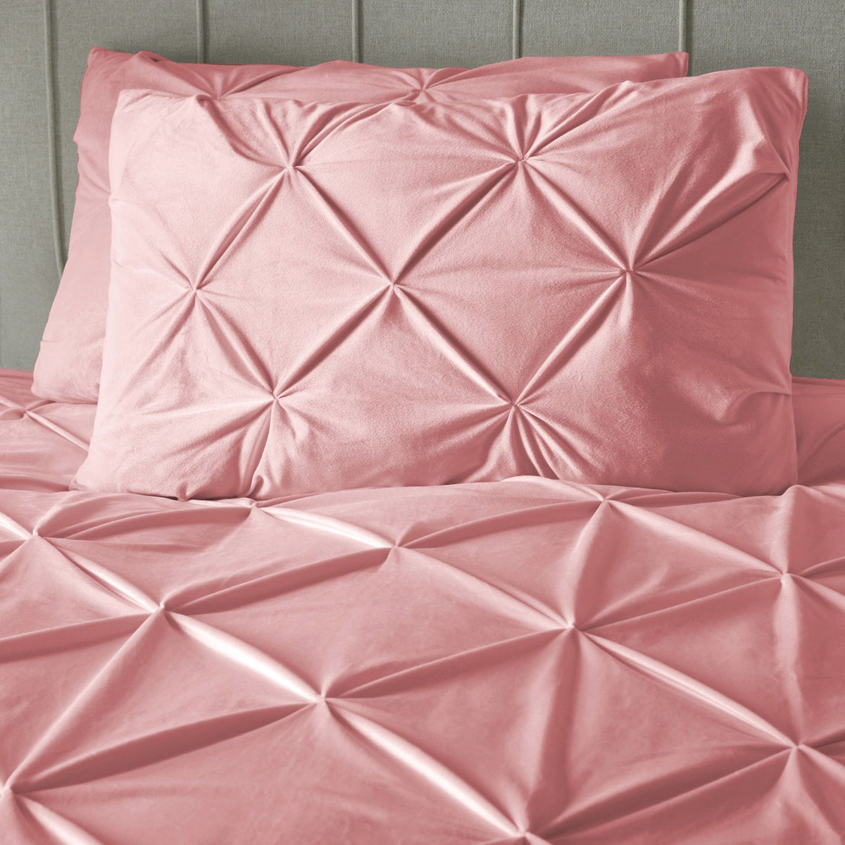 Dekbedovertrek Velvet Pintuck Roze
