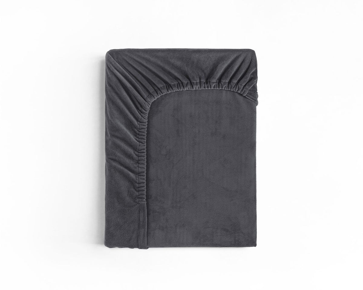 Velvet Hoeslaken Antraciet