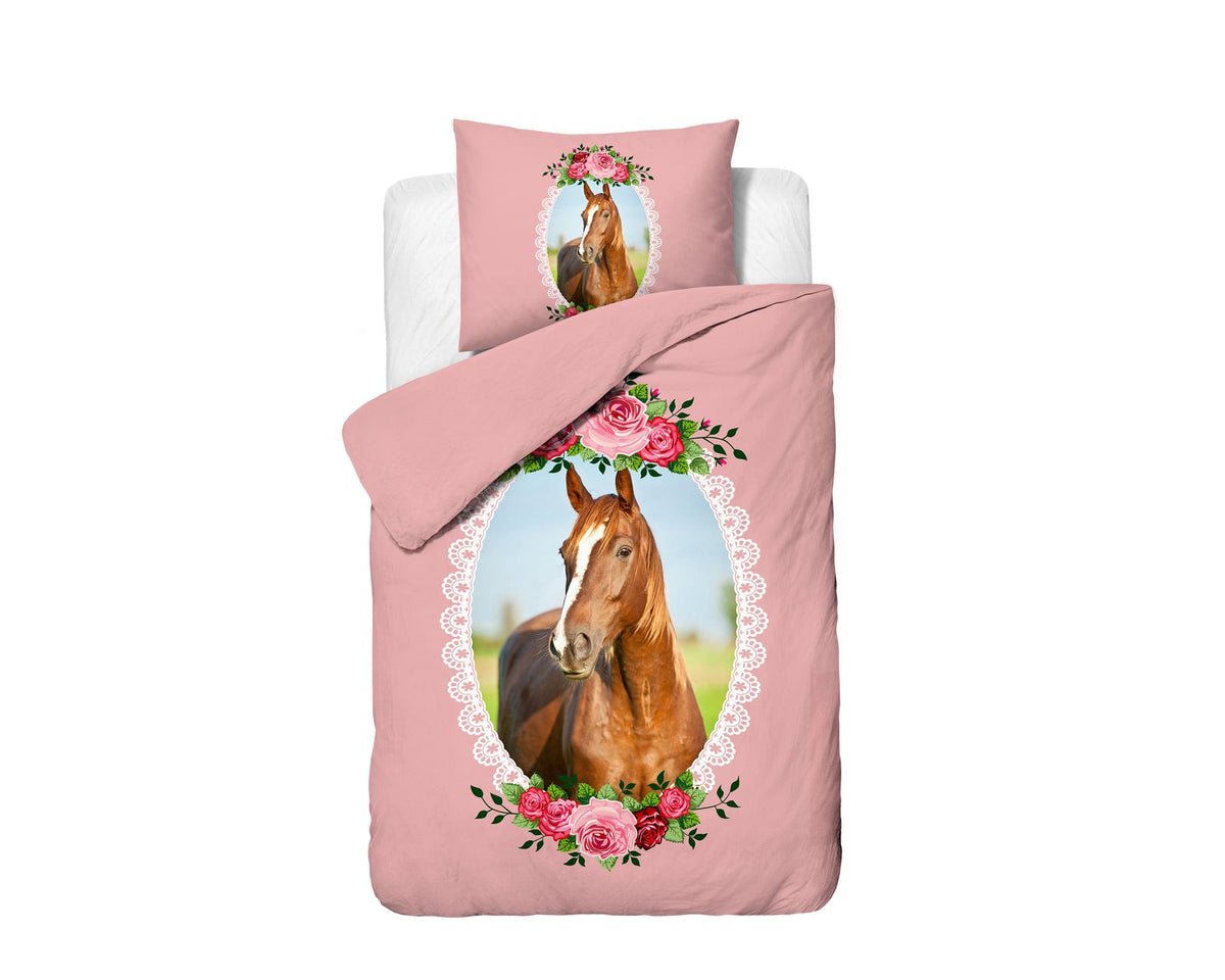 Dekbedovertrek Cute Horse Roze