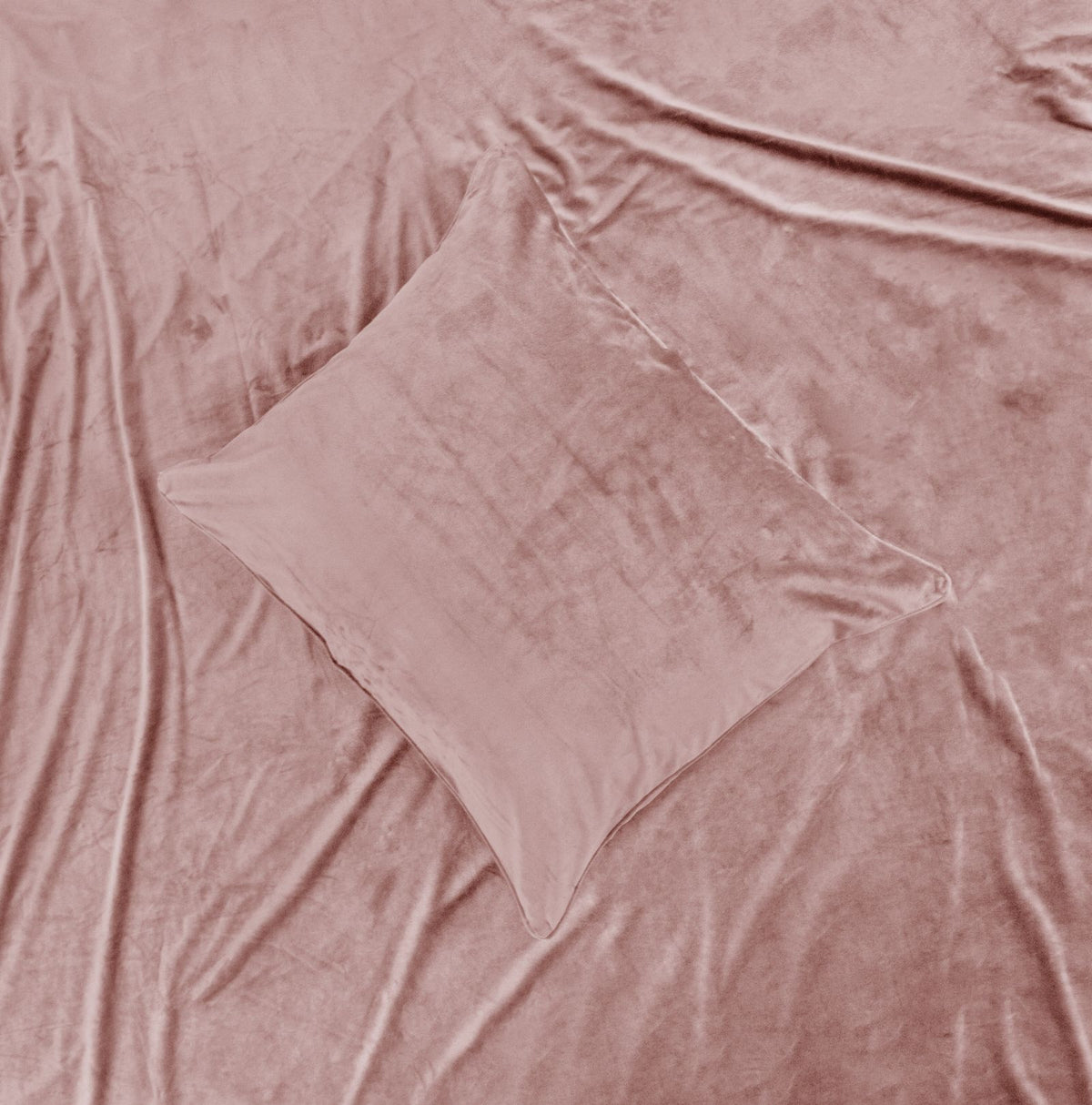 Dekbedovertrek Velvet Piping Soft Pink