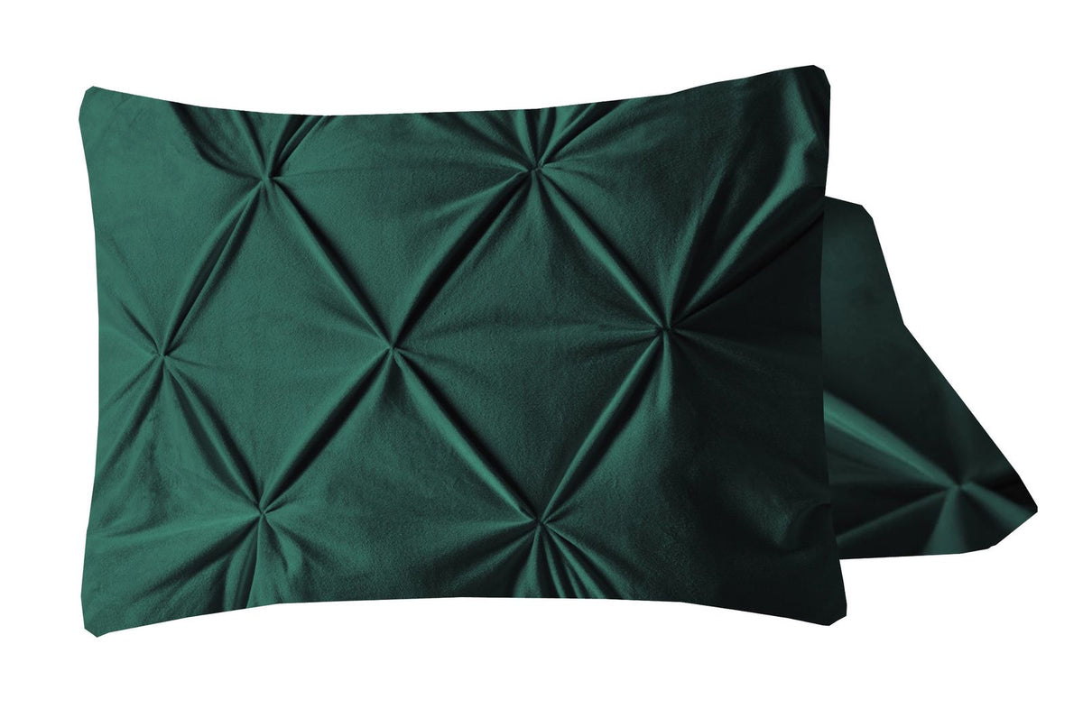 Velvet Pintuck 2pack kussenslopen Groen