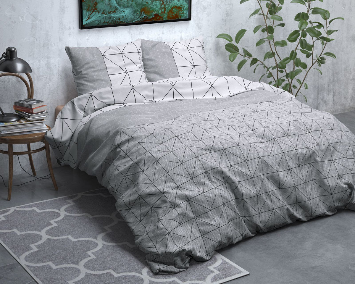 Dekbedovertrek Flanel Gino Grijs