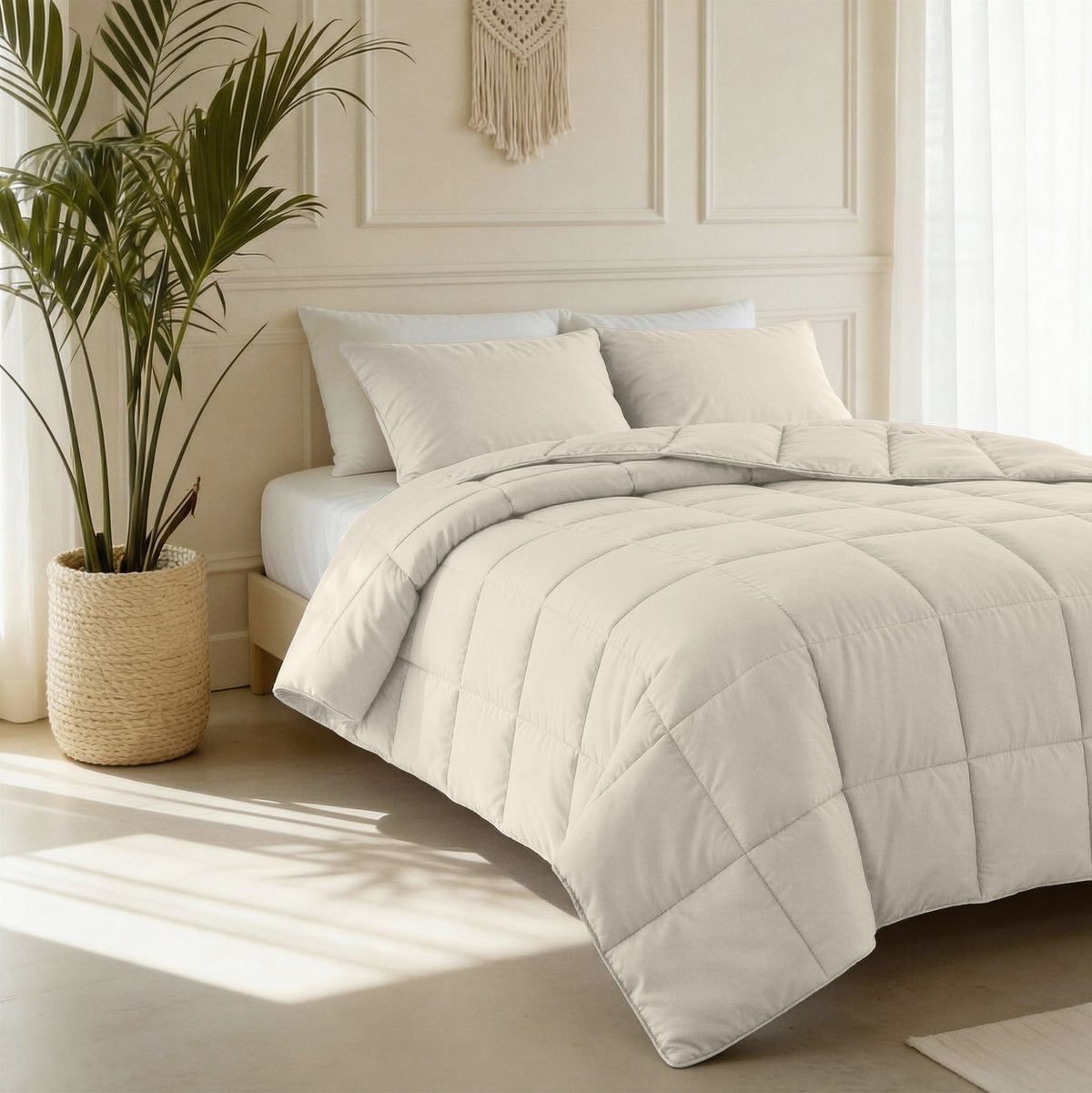 Lazy Dekbed Percale Beige
