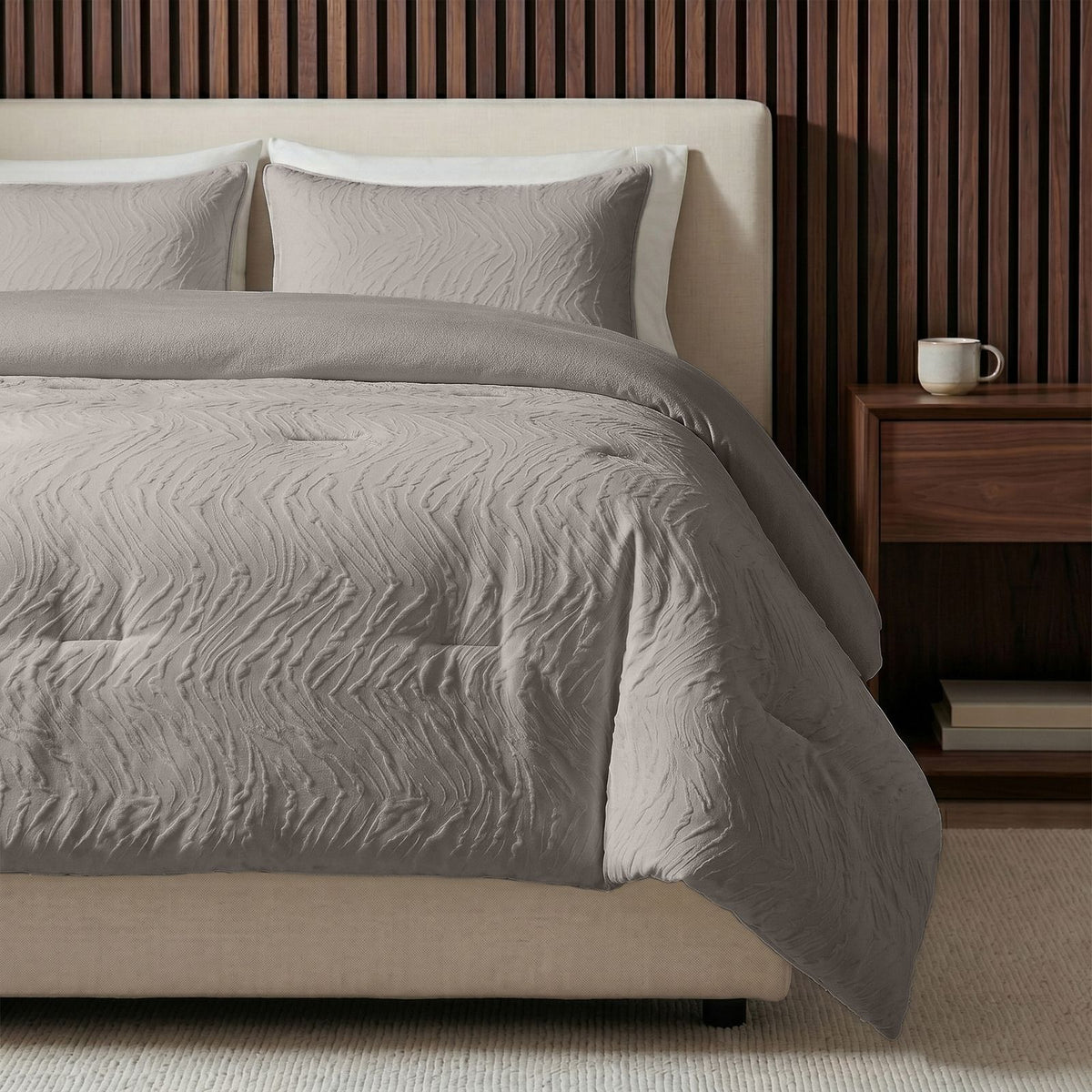 Lazy Dekbed Salva Taupe Met Kussenslopen