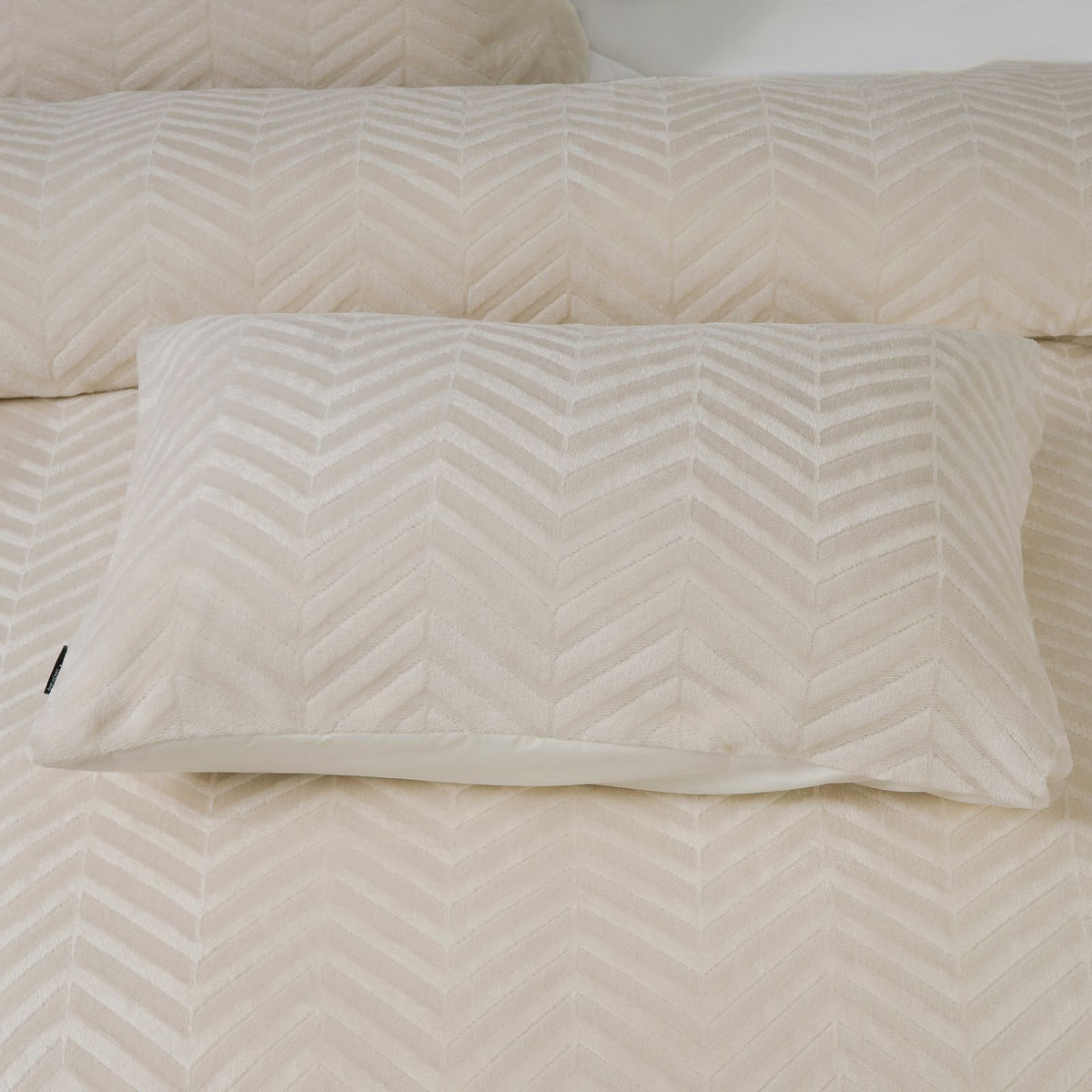 Dekbedovertrek Chevron Teddy Créme