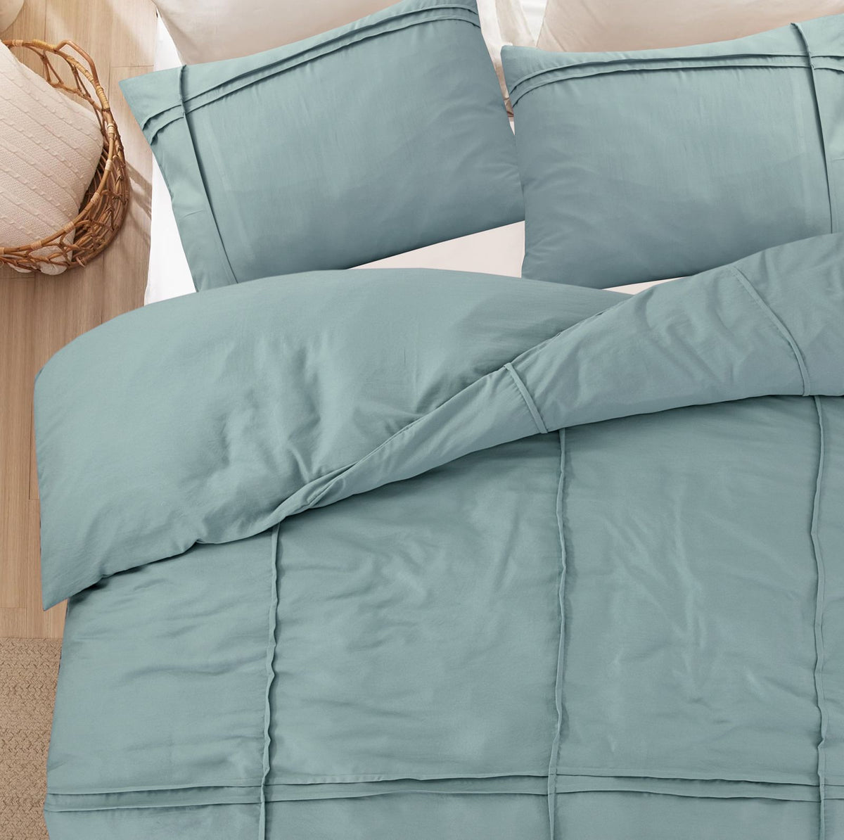 Dekbedovertrek Washed Tufted Groen